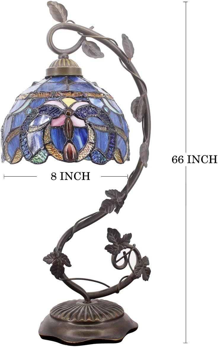🔥 Crazy Deals Tiffany Lamp Bedside Lamp Cloudy Stained Glass Table Lamp Banker, Reading Desk Light with Metal Leaf Thin Base 21 Tall for Living Room Bedroom Farmhouse Memory Sympathy WERFACTORY LED Bulb Need Black Friday Sale 2022 Tiffany Lamp Bedside Lamp Cloudy Stained Glass Table Lamp Banker, Reading Desk Light with Metal Leaf Thin Base 21 Tall for Living Room Bedroom Farmhouse Memory Sympathy WERFACTORY LED Bulb Need