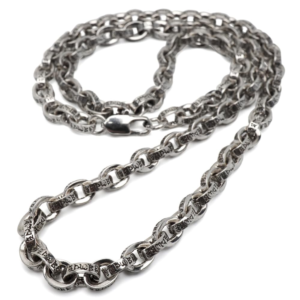 Amazon | [silver KYASYA]ペーパーチェーンネックレス 燻し