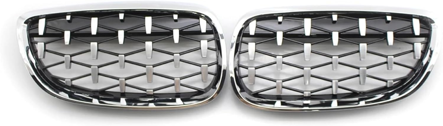 Car Grille ABS Kidney Grille Modified Parts Compatible with BMW M3 E90/E92/E93 2006-2012 E92 E93 Coupe(Sliver)