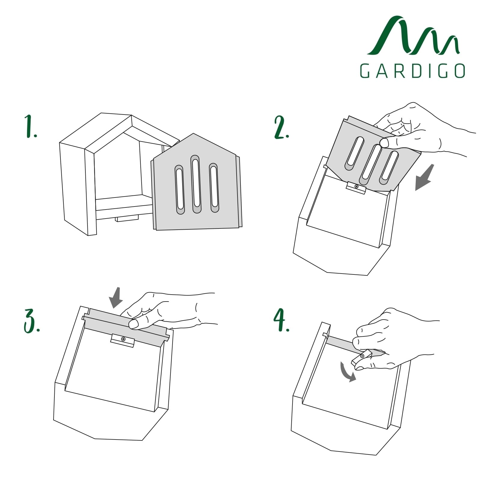 Gardigo Casetta per Api | Nido per Api | Casetta per Insetti In Legno | Casetta delle Api in Legno Massiccio | Casetta Nidificazione Api | Nido per