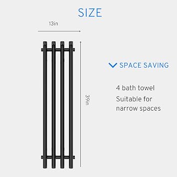 Heated Towel Rack, Towel Warmer with Timer, Wall Mounted hot Towel Warmer Rack for Bathroom, Hardwired or Plug-in Models Vertical Towel Heater1