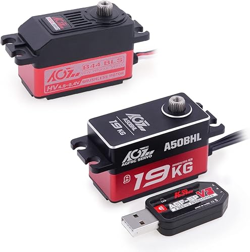 AGFRC Servo de bajo perfil A50BHL 41.9 lbs y servo de bajo perfil B44BLS 0.085Sec