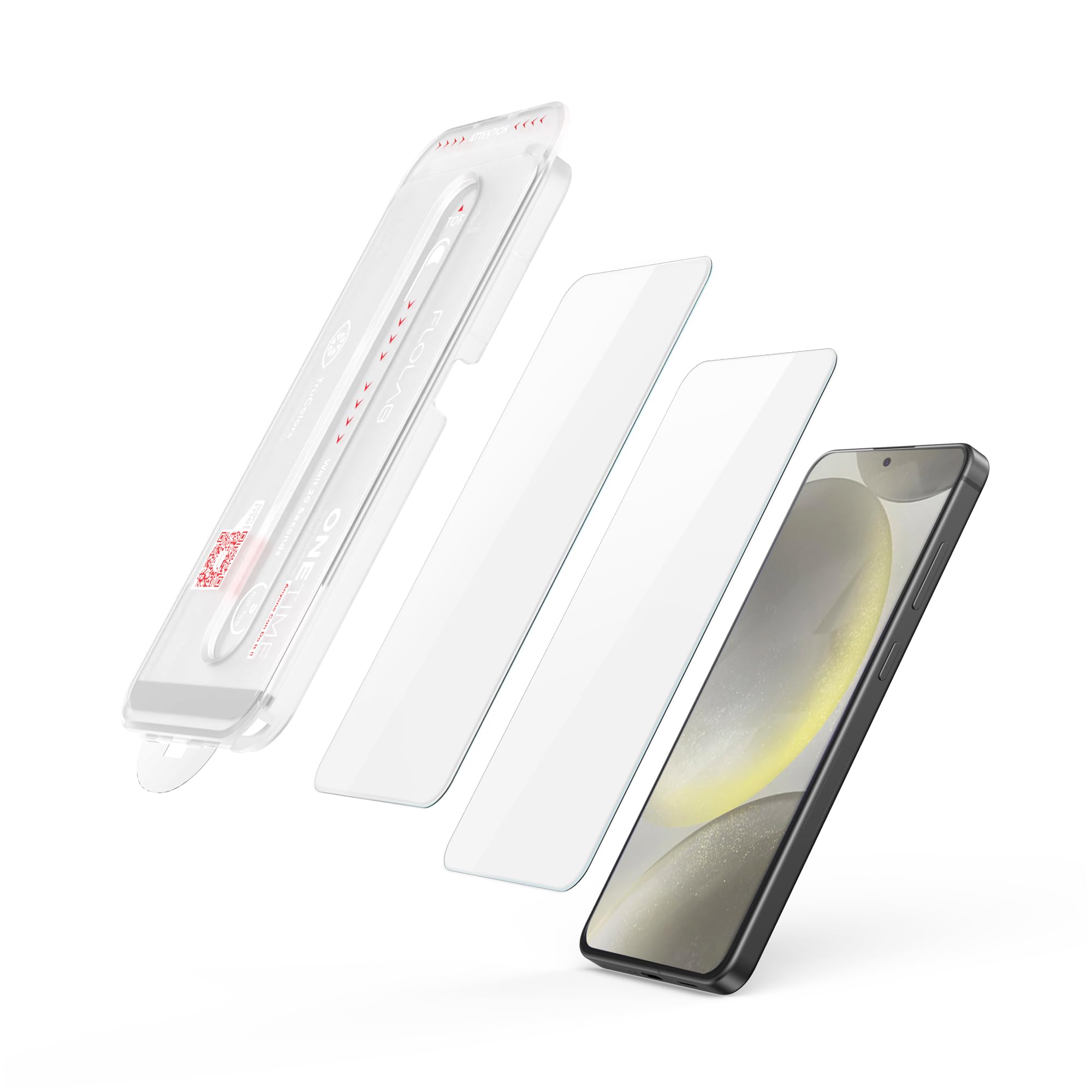 Protège-écran Samsung S24 sans bulle FLOLAB verre trempé pose facile et rapide