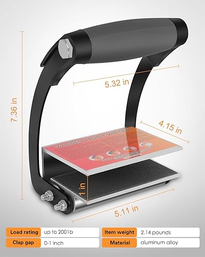 Miniatura 2 de Herramienta portadora de panel y madera contrachapada, rango de agarre 0 a 1, agarre de hoja de agarre suave, agarre de agarre suave para