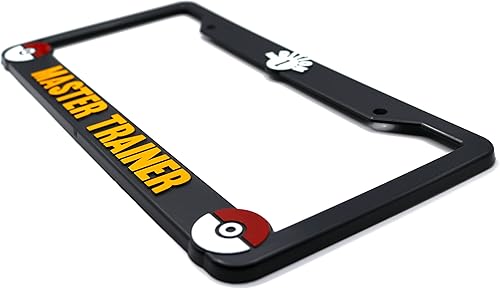Miniatura 5 de 1 edición Master Trainer para Pokemon Marco de matrícula elevado 3D  1 paquete de cubierta de placa de matrícula de personaje  Soporte universal de