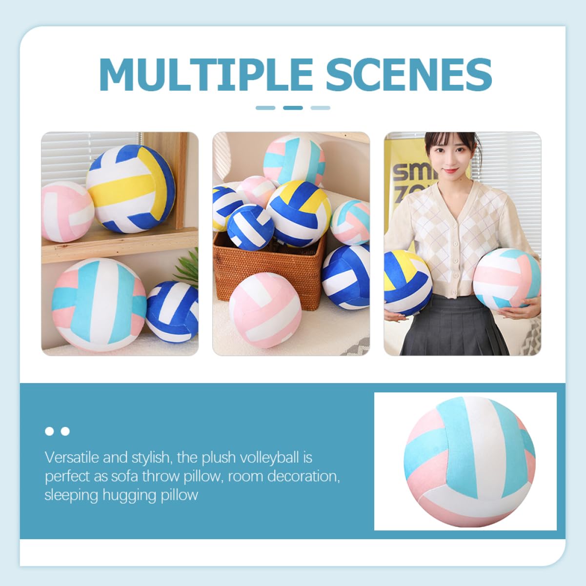 Toyvian Cuscino Pallavolo e Decorazione Per e Adulti Imbottito Per o Auto Per Della Pallavolo