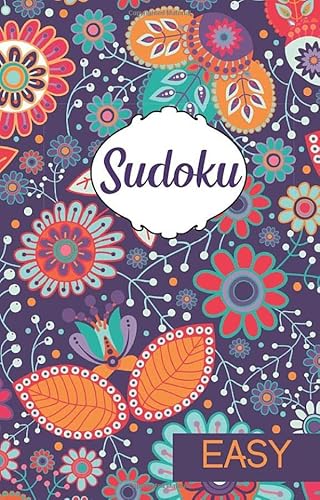 Sudoku Easy: Small Travel Size Sudoku Puzzle Book | Pretty Pattern Pocket-Size Sudoku Puzzle Book for Adults | Perfect for Purse, Briefcase or Bag