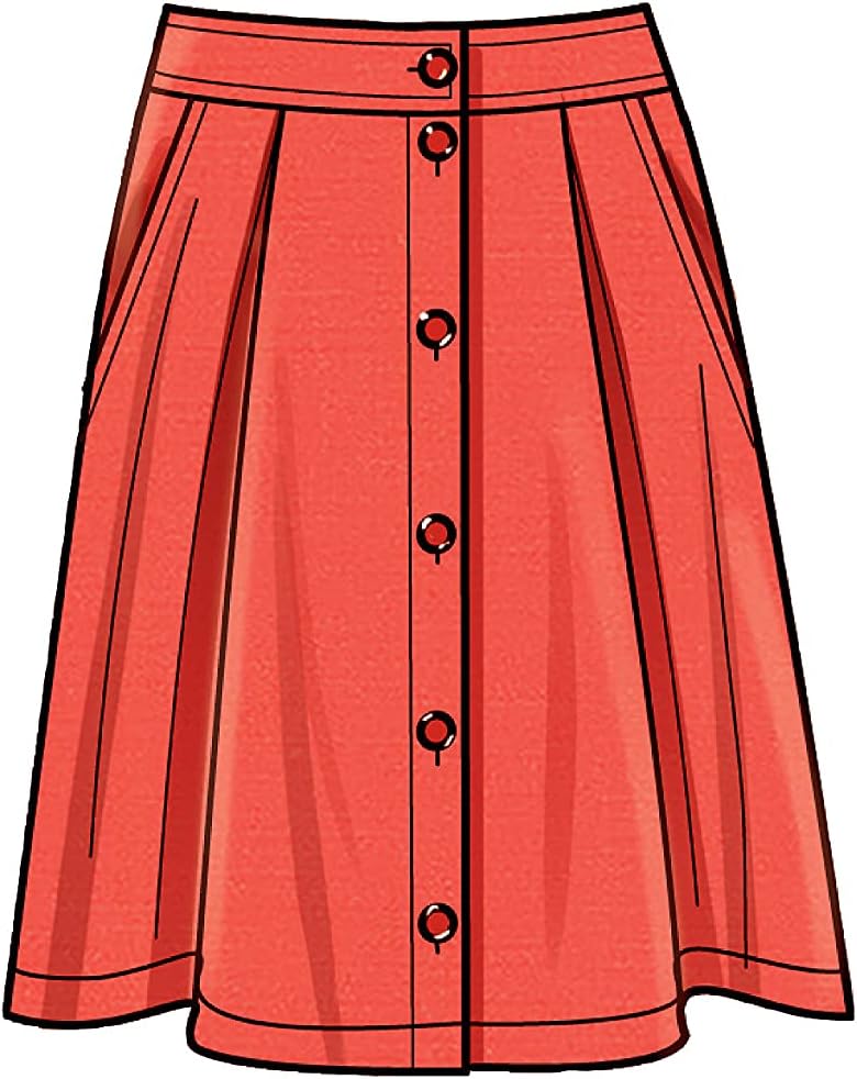 Misses' Button Front Skirt Sewing Pattern Kit, Code 9267