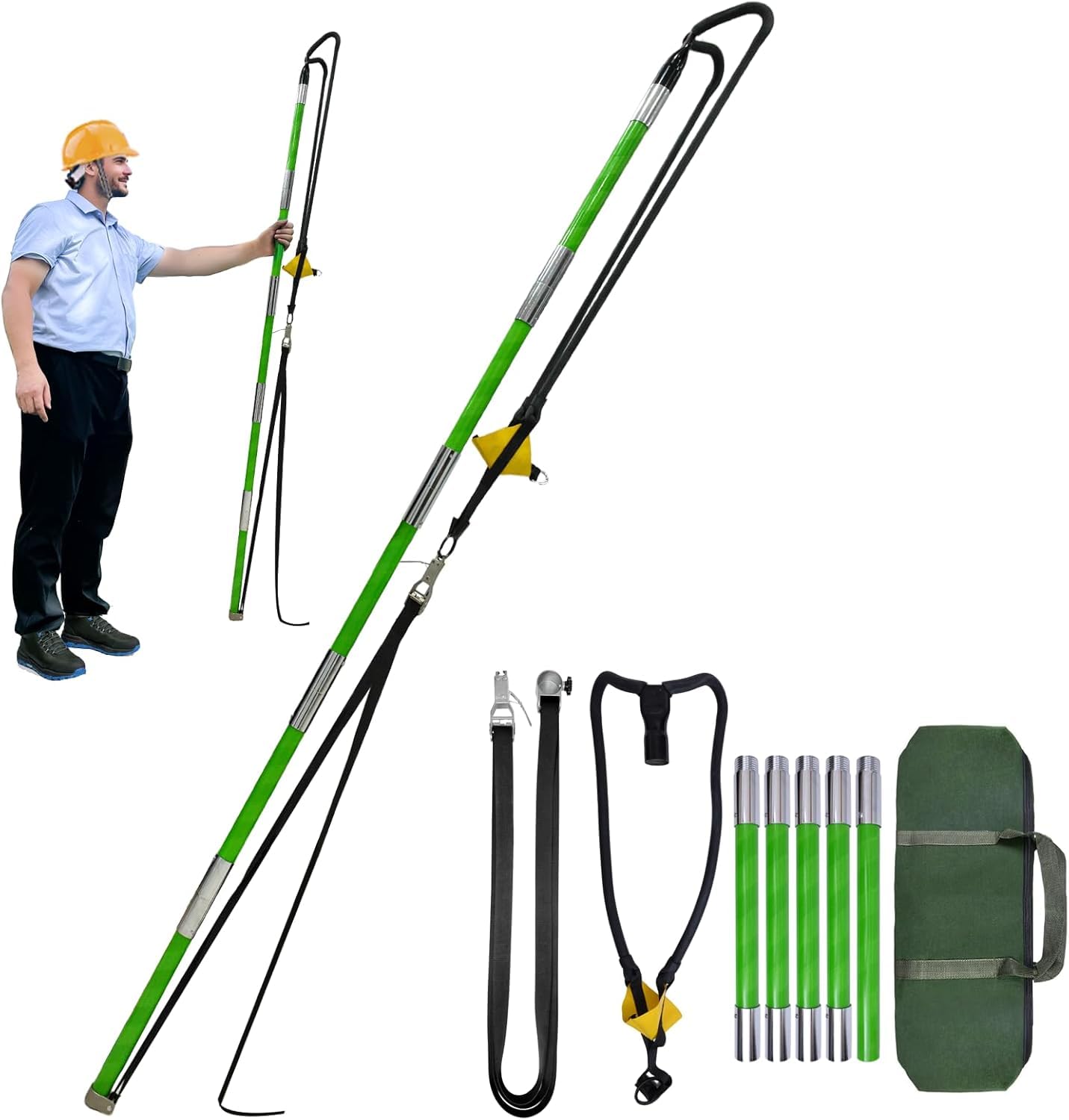 Nochelluvia Slingshot Arborist Throwline Launcher with Trigger, High Precision Effort Saving Rope Launcher Kit for Tree Trimming