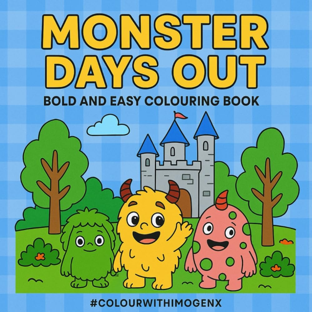 Monster Days Out: Bold and easy colouring book