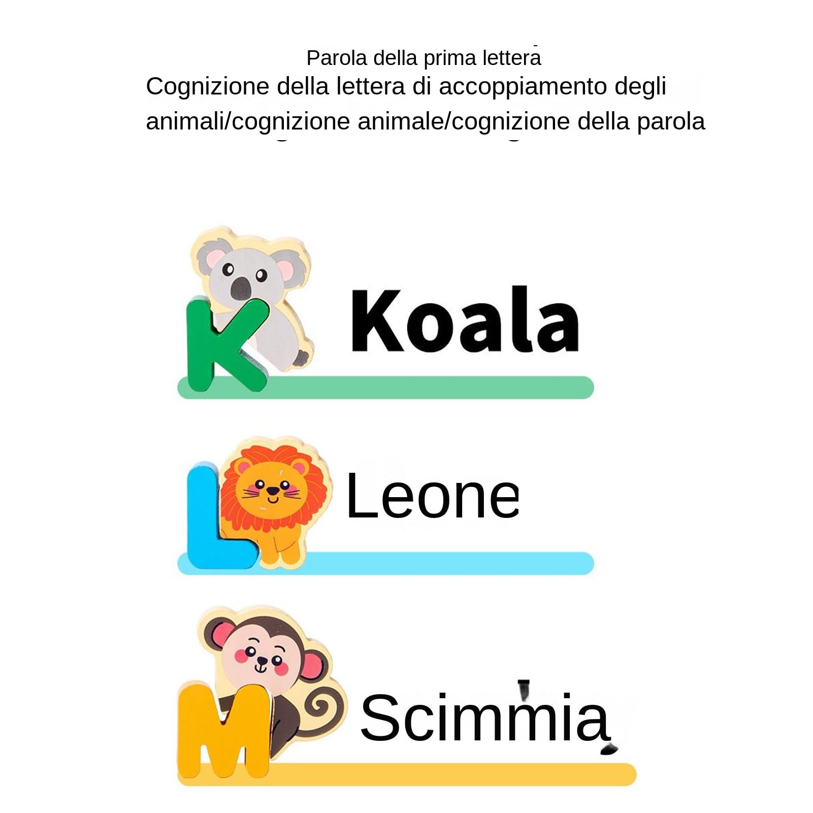 Puzzle Alfabeto Per Bambini - Giochi Educativi Animali In Legno | Gioco Didattico Unisex Per Età 3+ Anni Casa Scuola Viaggi Interni Esterni