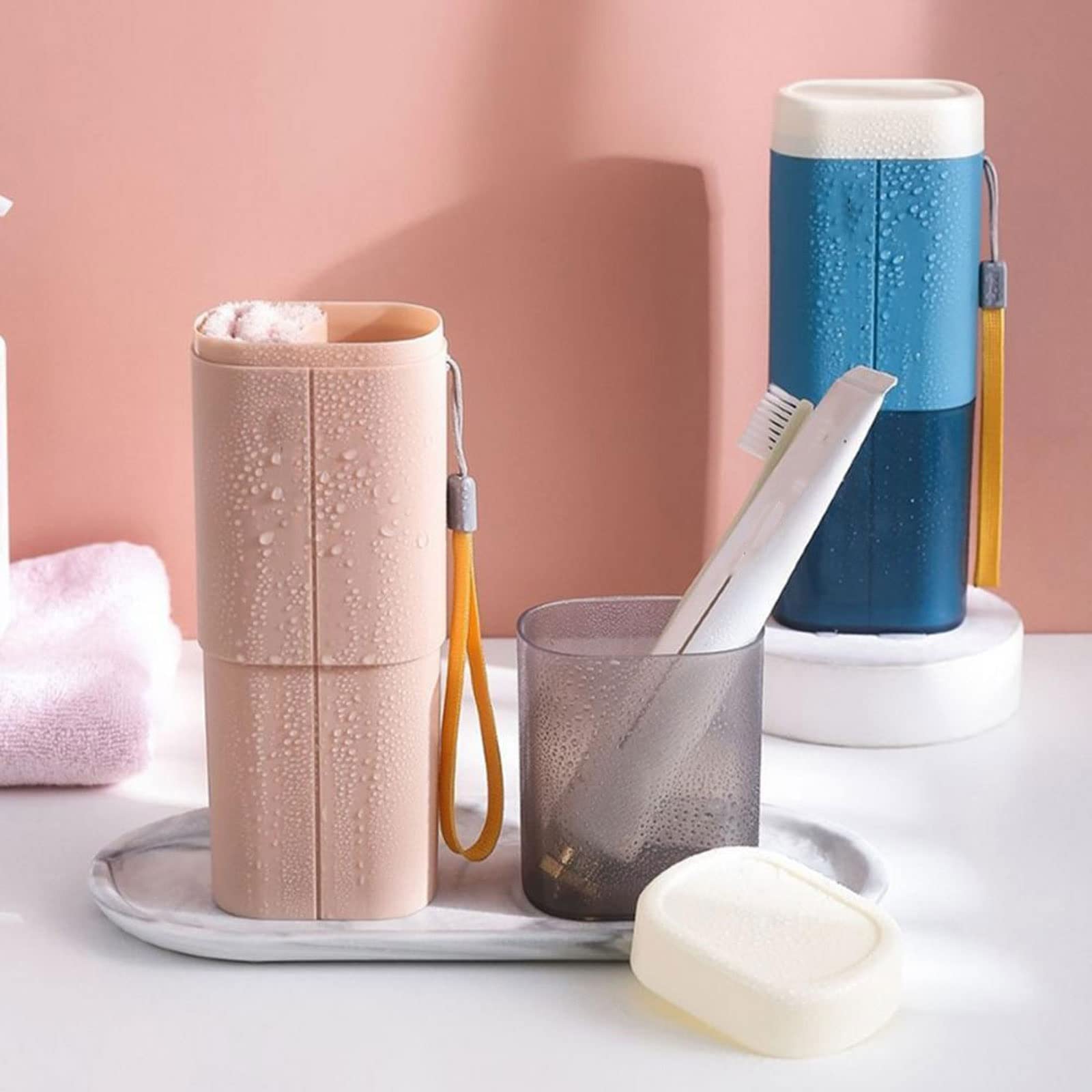 Fundas para cepillos de Dientes, portacepillos de Dientes Sencillo con cordón, Estuche para cepillos de Dientes de Viaje Bien Sellado, portacepillos de Dientes fácil de Transportar