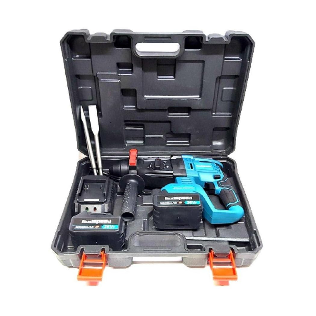 Trade Shop - Tassellatore A Batteria 2 Batterie Martello Demolitore Percussione Trapano SDS