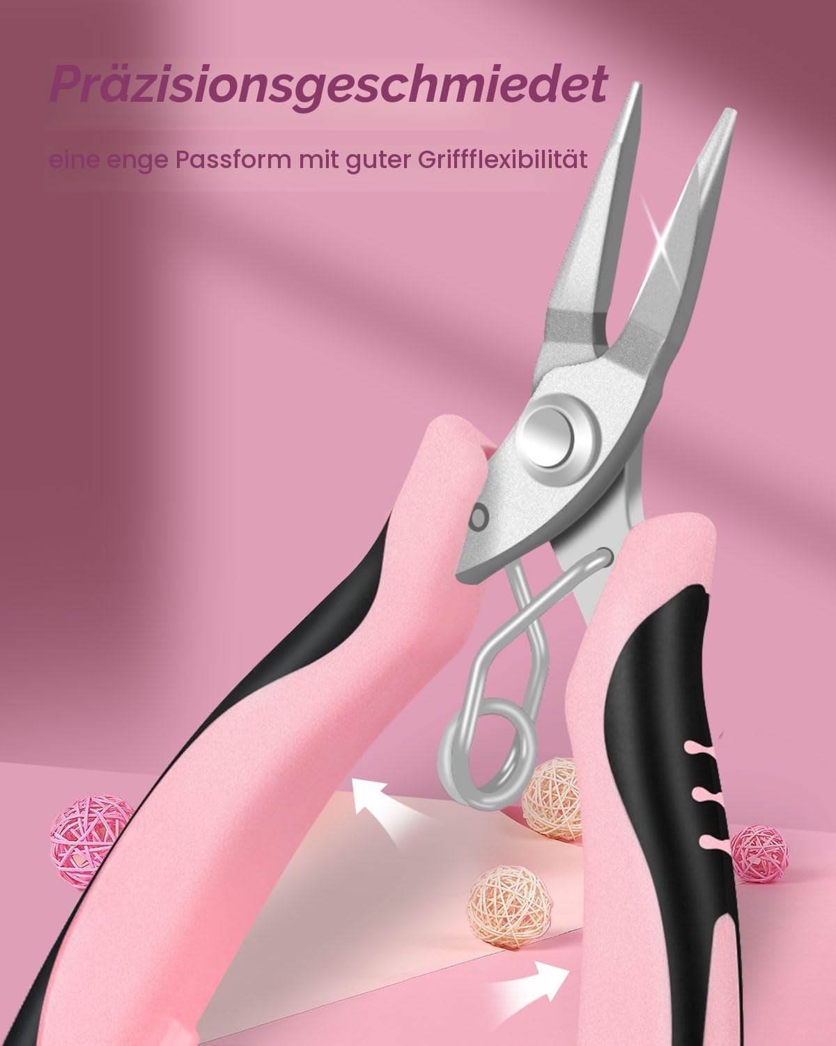 Schmuckzange, 10 Schmuck Zangen Set,Rosa Zange Schmuckherstellung,Mini Zangen Schmuck Werkzeug Bastelzange für Anfänger