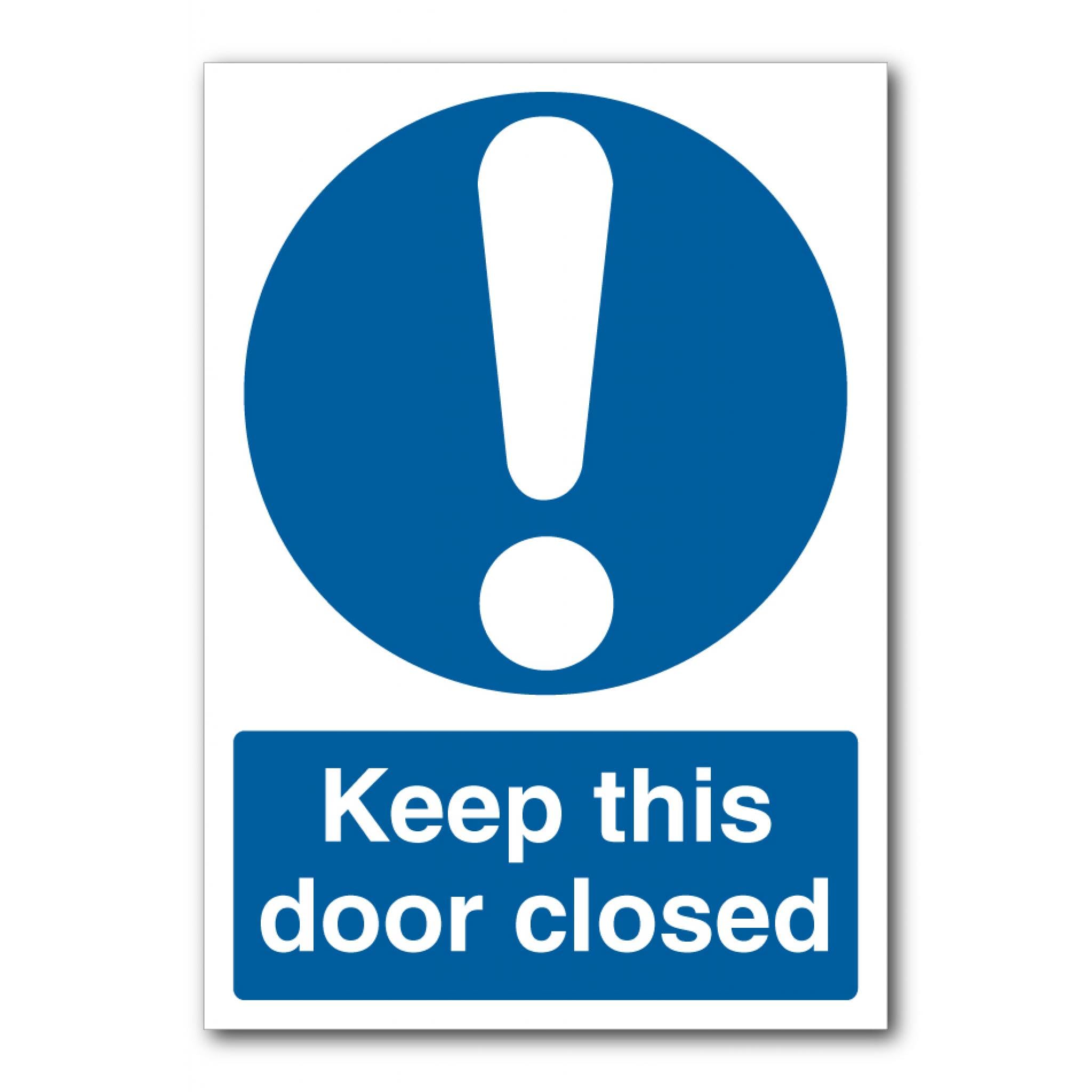 Keep This Door Closed Sign, 12x8 Metal Tin Sign, daily safety reminder for functional doors and access passages.