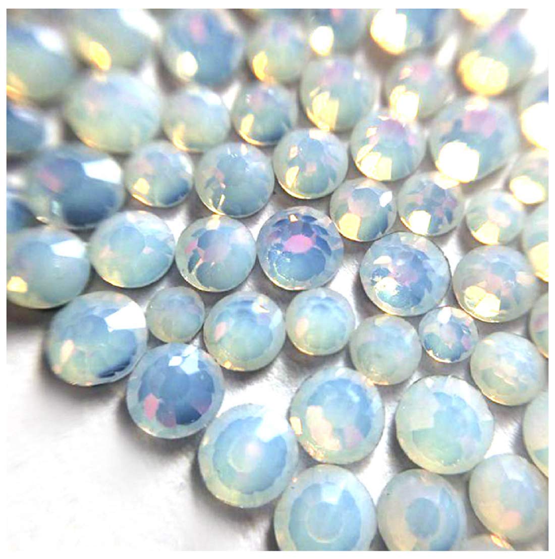 1 pc (2 gm) white color and mix size 3D Opal Rhinestones Nail Art Accessory for girls women-image-43