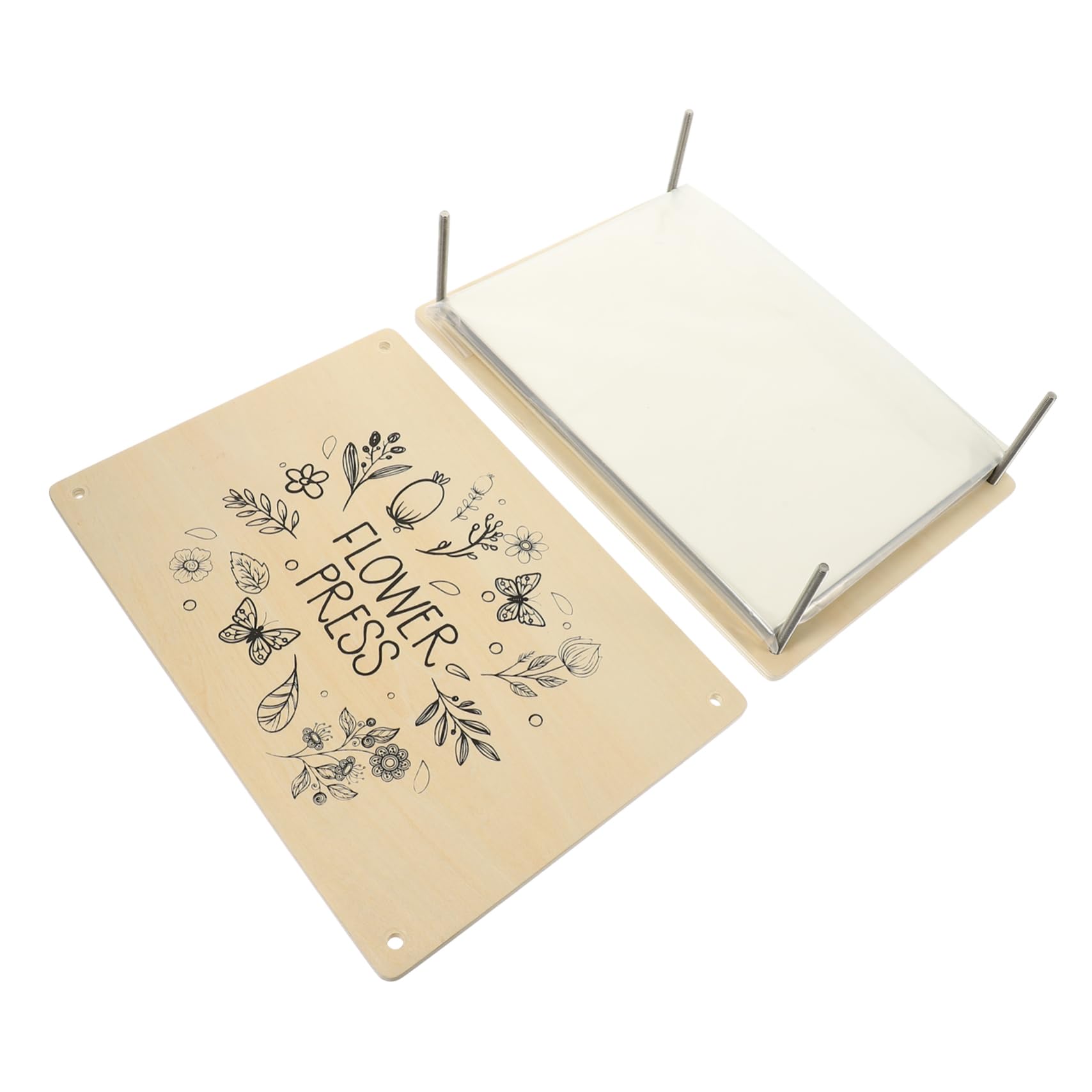 DIYEAH Presse à Fleurs pour Plantes 1 Set en Bois, Kit de Pressage