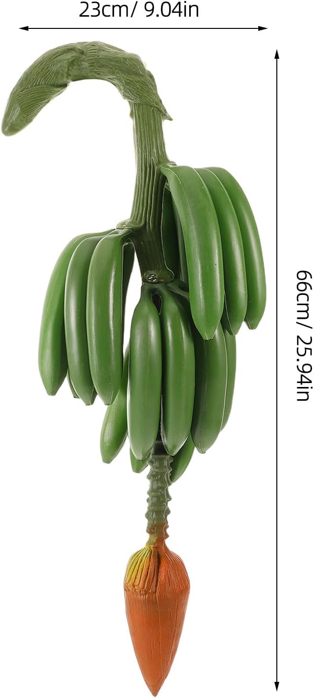 Artificial Fruit: Realistic Banana Bunch Model - Decorative Ornament Fake Tropical Plant for Home Office Event Photography Decor