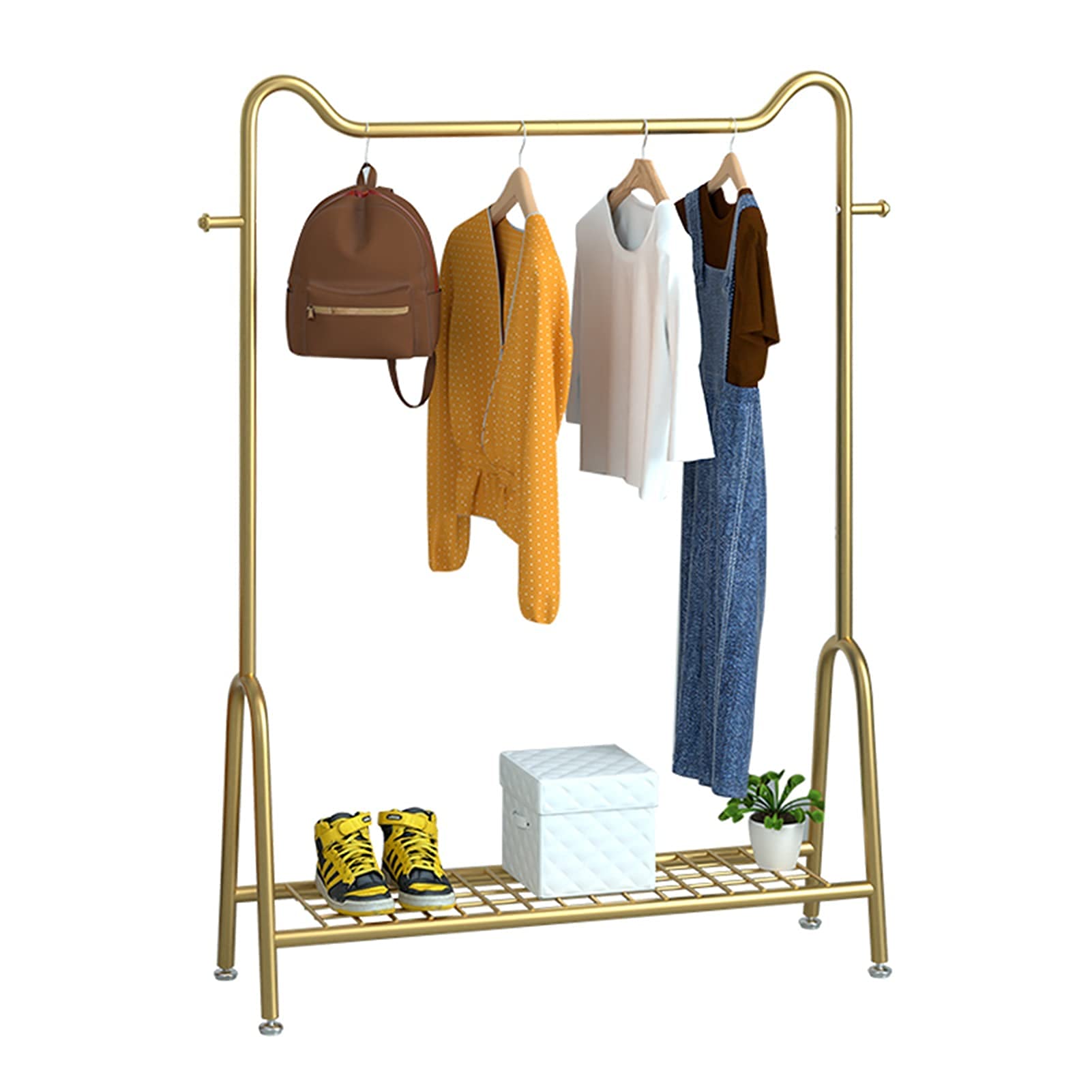 Buy Coat Racks Metal Garment Rack Nordic Style Clothing Coat Racks With Lower Storage Shelf