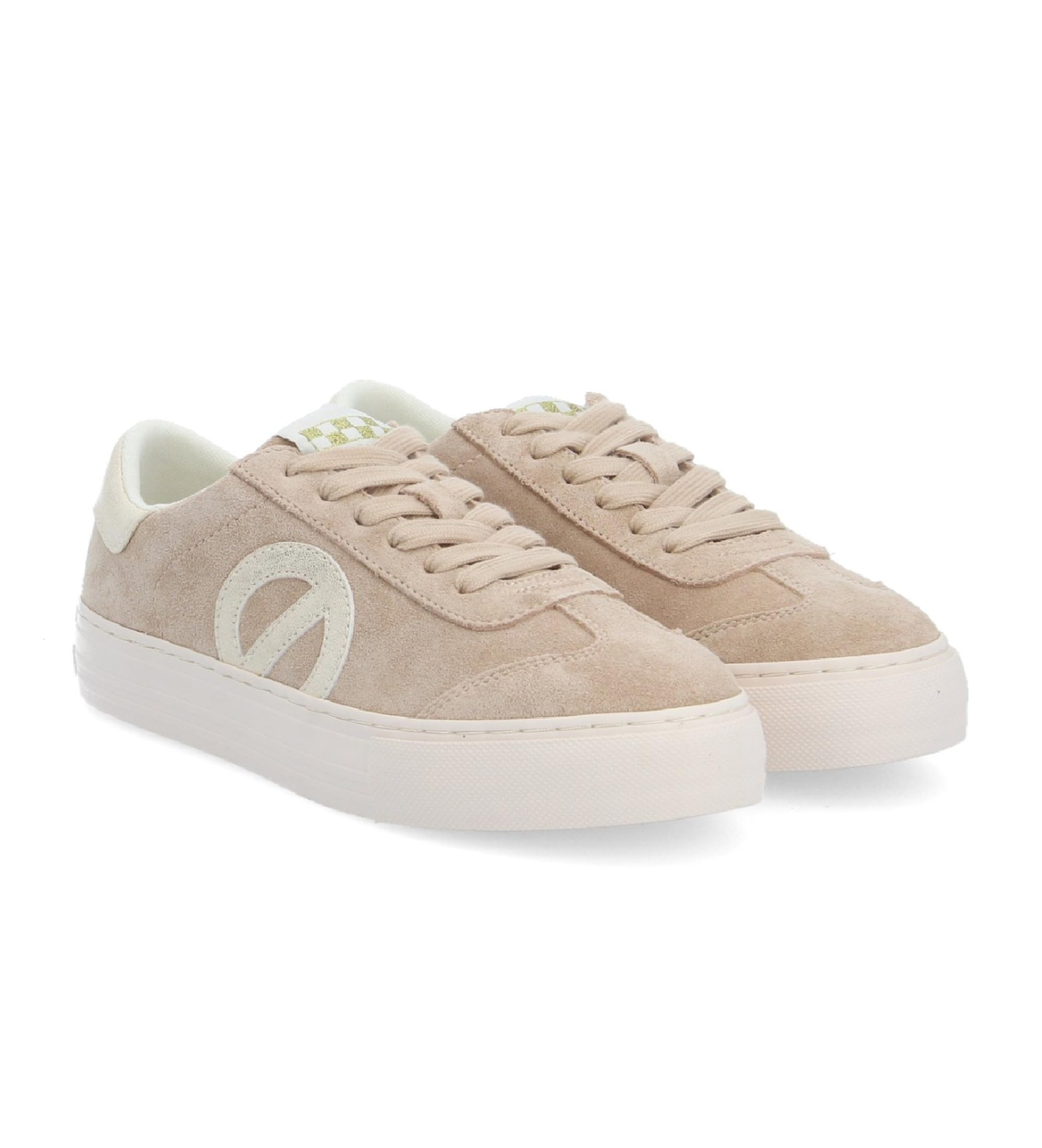 NO NAME Sneakers in Pelle Beige con Punta arcuata