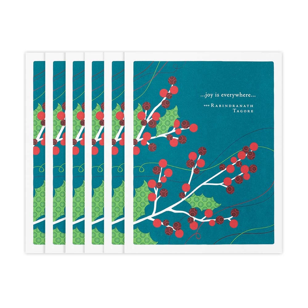 Positively Green: 6 pack"Joy is Everywhere" Holiday Cards