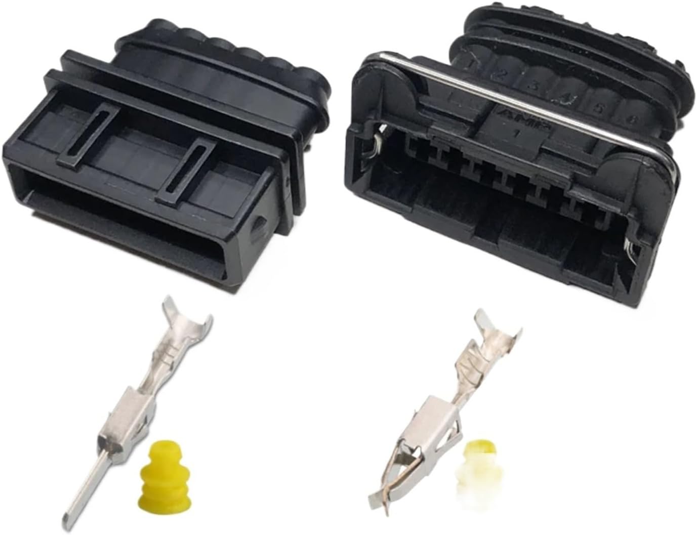 Dj7021a-3.5 Car Sensor Connector 2p3p4p Fuel Injection Nozzle Ignition Coil Plug Male/Female Butt Harness Terminal Sheath(6p,5sets)