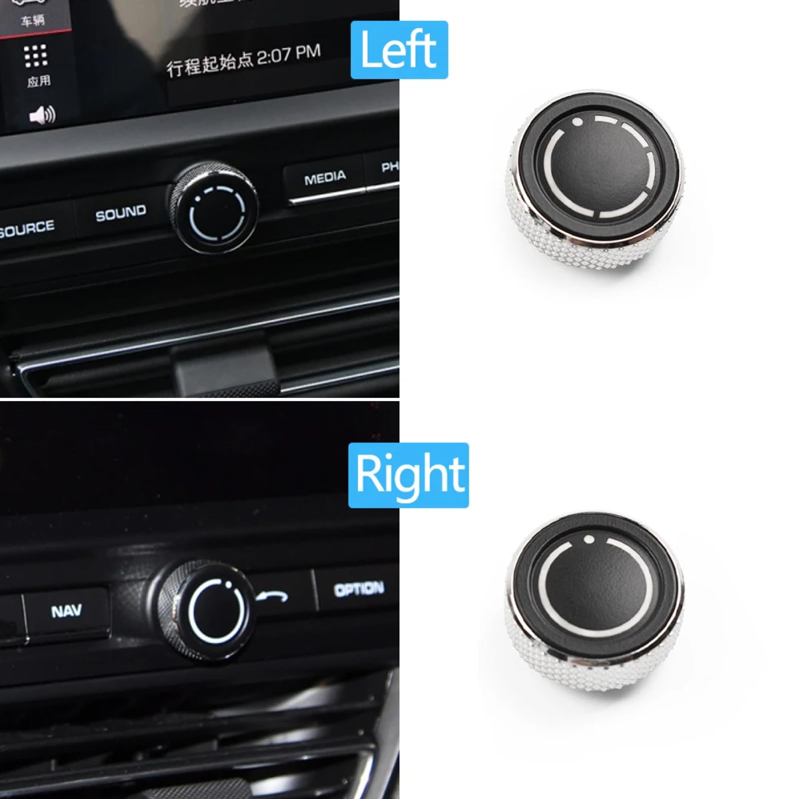 Audio Lautstärke Radio Knopf Abdeckung CD Multi-Media Control Schalter Taste Für Porsche Cayenne 7P5 Panamera 970 Macan 95B 95B9195