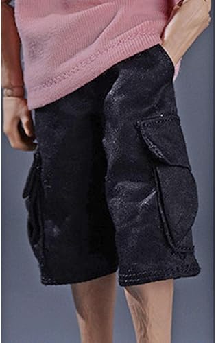 Miniatura 10 de Pantalones cargo de figura masculina a escala 112, pantalones cortos de entrenamiento para correr con bolsillos adicionales para figuras de acción