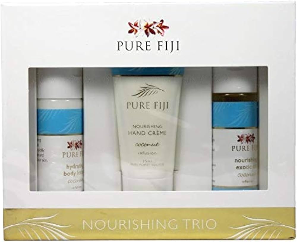 PURE FIJI ココナッツ ボディケアセット Amazon.com : Pure Fiji Nourishing Trio, Ideal Spa Bath Gift Set