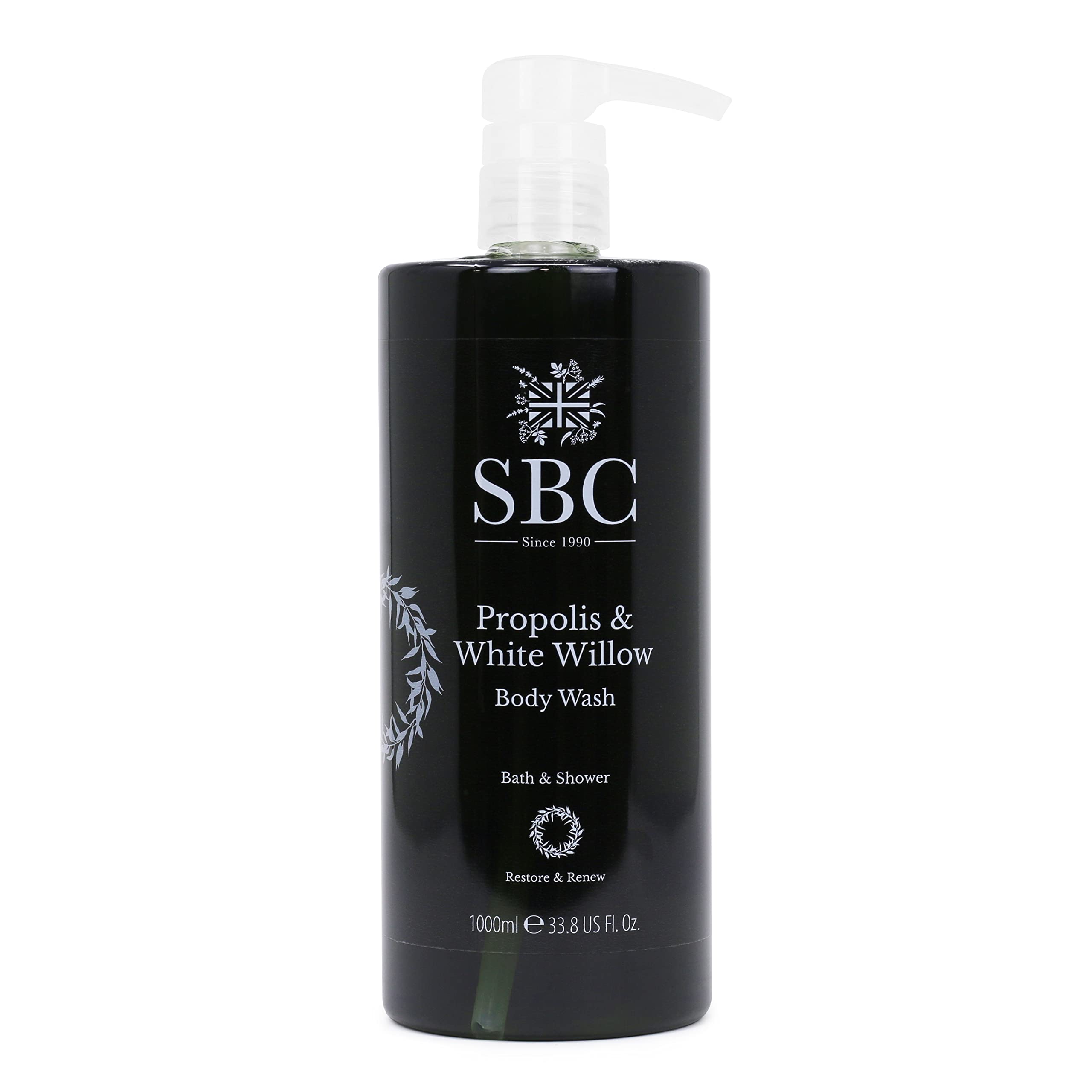 SBC Skincare Propolis & White Willow Body Wash, Shower Gel and Bubble Bath for Breakout-Prone Skin, Soothes Skin, Keeps Pores Clear and Helps Improve Skin's Texture (1000ml)