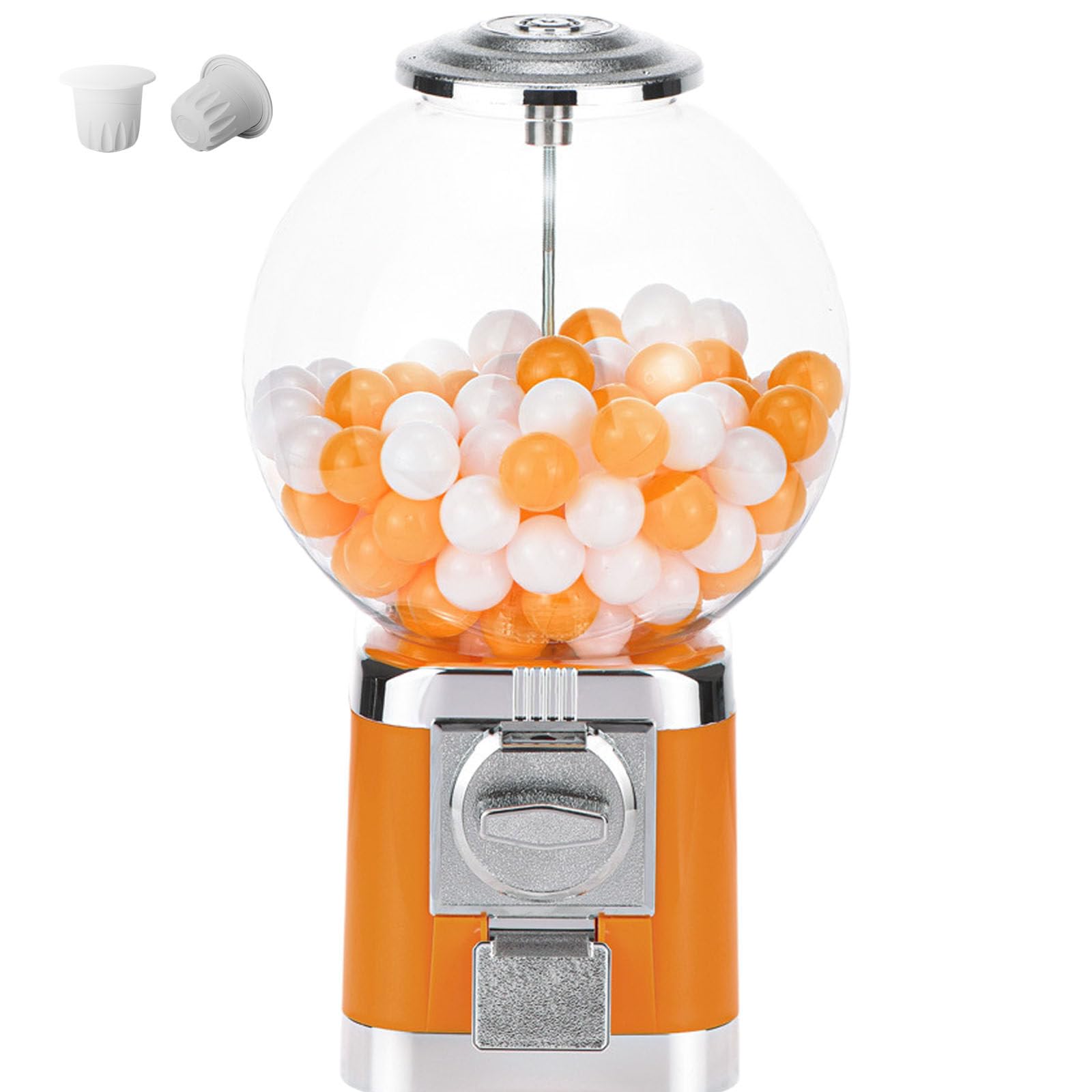 Gumball Bulk Vending Machine, Ball Powerball Automat, Automatic Capsule Vending Machine for Retail Stores orange