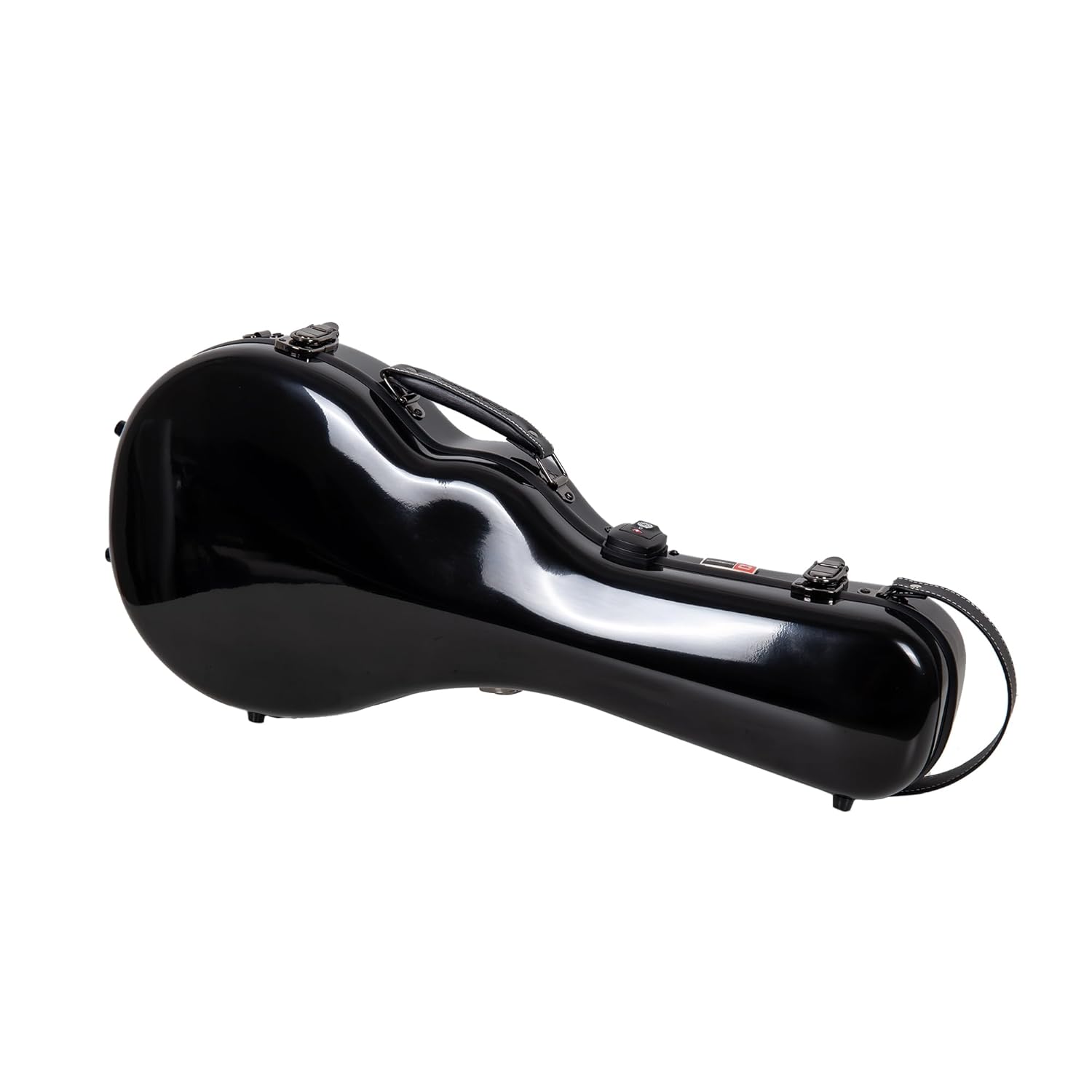 Crossrock Case - Fiberglass Mandolin Case - Fits Both A & F Styles - Padded Straps, Accessory Compartment, Fixed & Removable Padding - Includes TSA Lock - Black