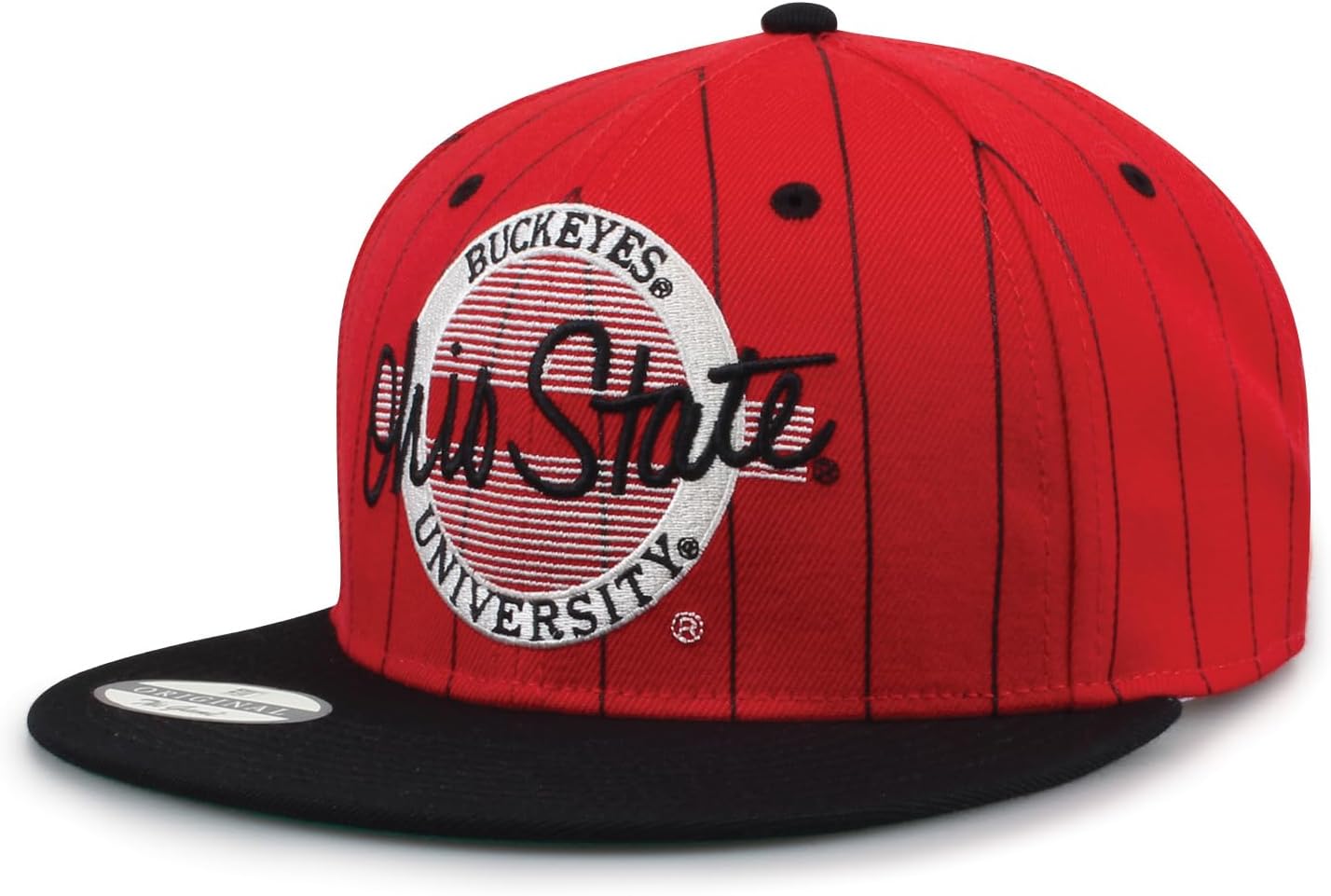 The Game NCAA Unisex-Adult NCAA Licensed, Ohio State Buckeyes Flat Brim Snapback Hat