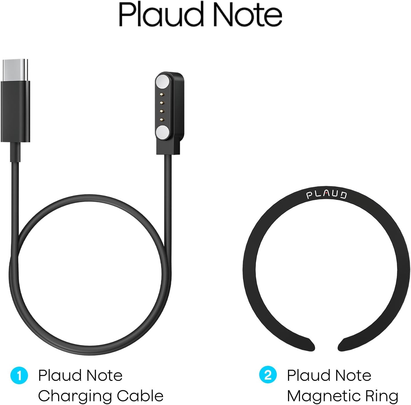 Plaud Note charging cable and magnetic ring
