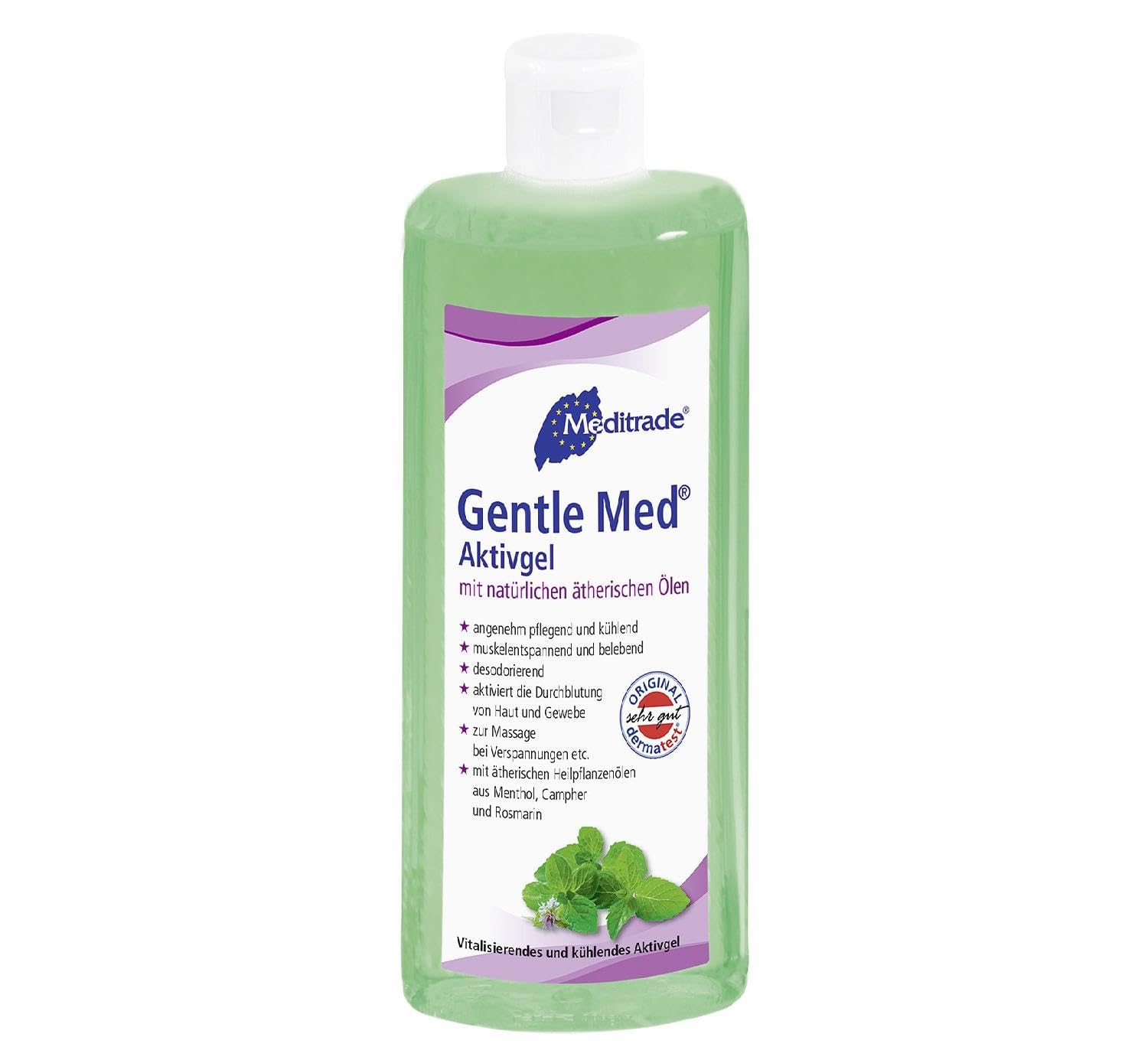 Meditrade Gel 500ml - Aktivierend, Belebend, Muskeln entspannend - Menthol-Campher-Rosmarin - Frauen - Erwachsene