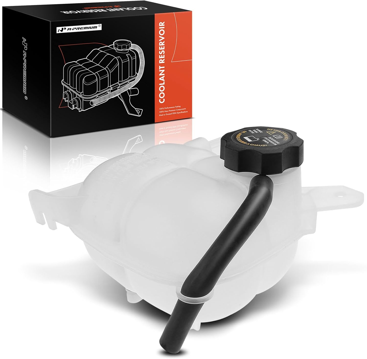 A-Premium Engine Coolant Overflow Recovery Reservoir Tank [with Cap & Sensor & Tubing] Compatible with Pontiac Solstice 2006-2009, Saturn Ion 2003-2007, Sky 2007-2010, Replace# 63515605 - Front