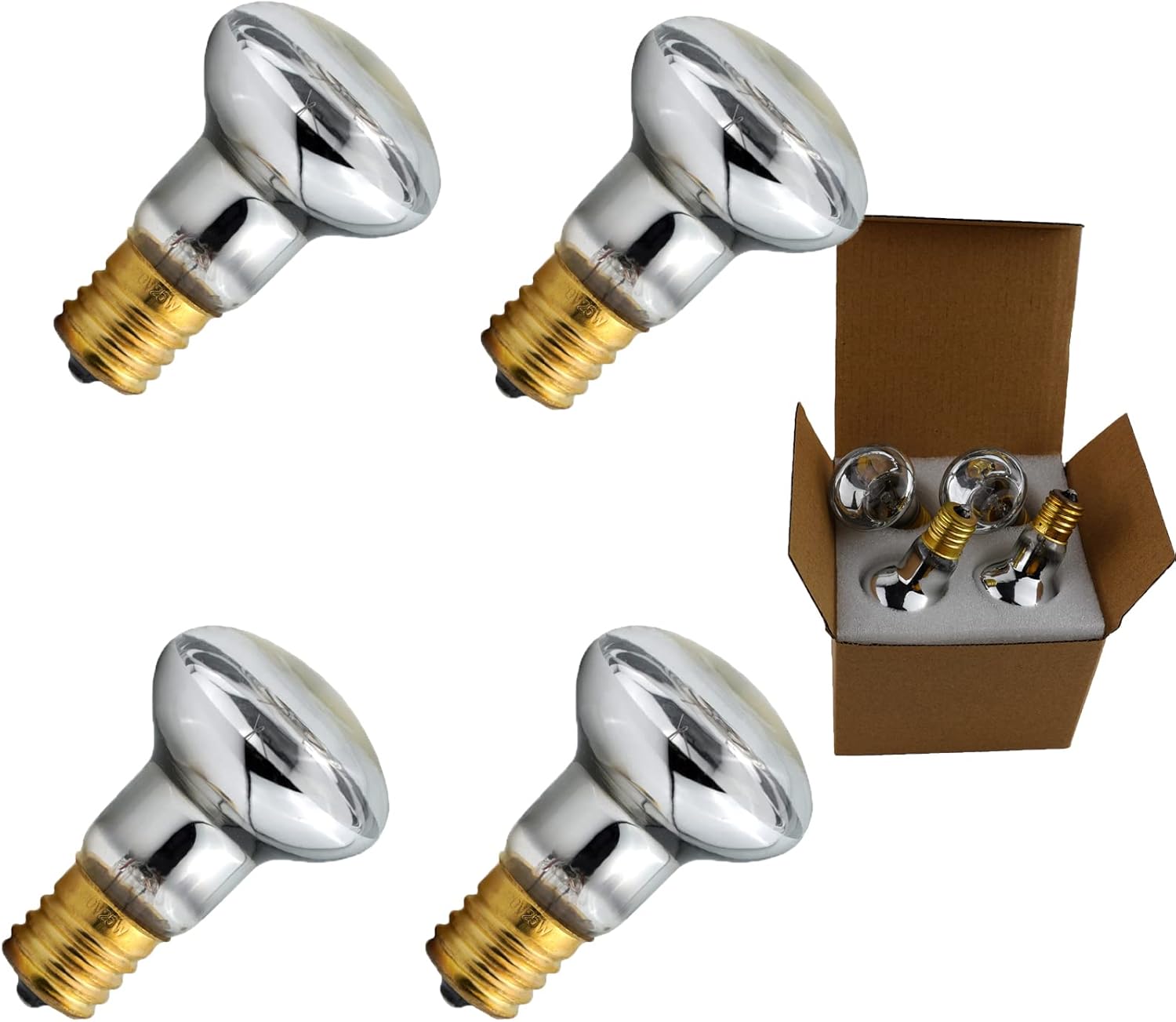 4 Pack Lava Lamp Bulb R39 E17 30W Reflector Type Bulb,Glitter Lamps