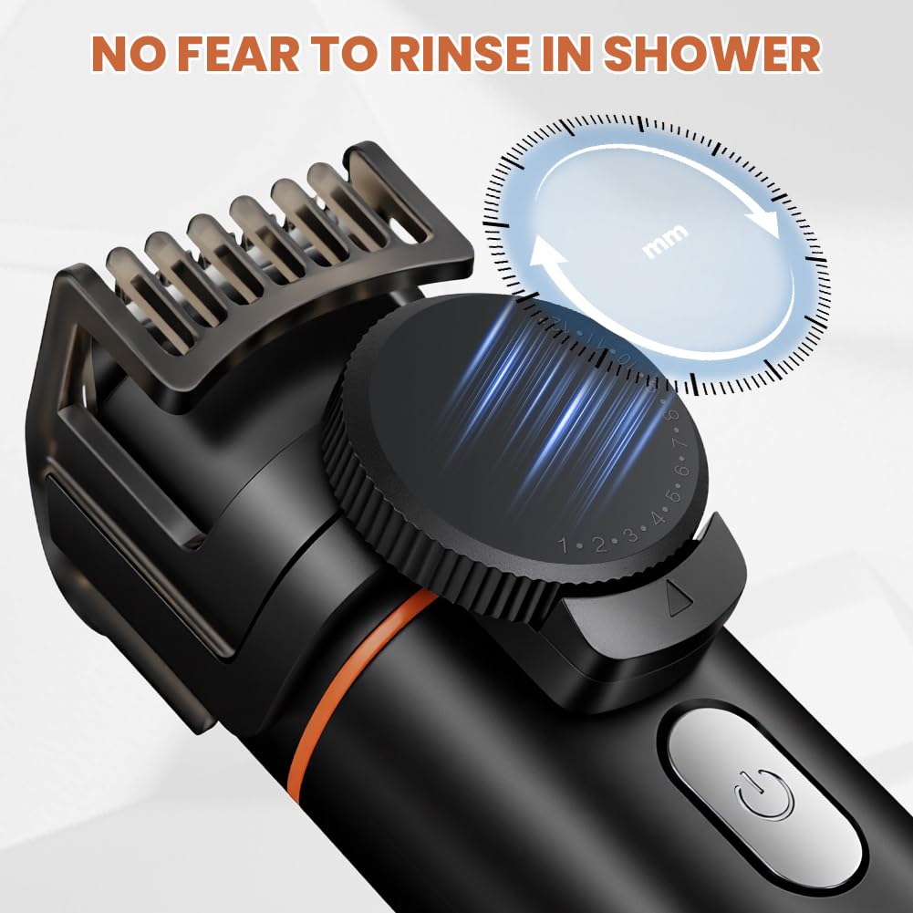 Aolso Rasoio Elettrico Multiuso, Rasoio Elettrico Barba per Uomo, Rifinitore All-In-One per Uomo, Viso, Baffi, Corpo, Naso, Nero - LK