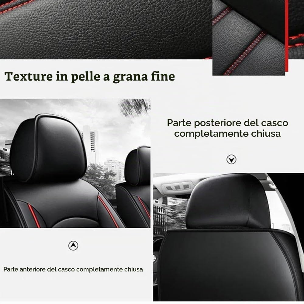 Auto Set Coprisedili, per VW T-ROC R-Line 2019-2023 2024 2025 2026 Confortevole Coprisedile Copri Traspirante Anteriori Posteriori Protezione Sedile,C