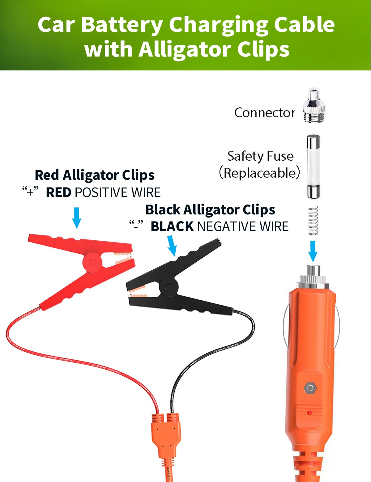 can a car battery be charged through the cigarette lighter Amazon.com: 12V Car Battery Charger Cable, 6.6FT 14AWG Cigarette Lighter  Plug to Alligator Battery Clips Connector, Automobile Lead-Acid Battery  Charging Cable 15A Fuse for Jackery Solar Generators Power Station :  Automotive