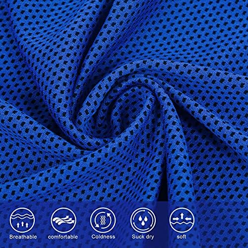 4 Packs Cooling Towel (40"x12"), Soft Breathable Instant Towel Fast Drying Super Absorbent Ultra Compact Cooling Towel for Sports Workout Fitness Gym Yoga Pilates Travel Camping