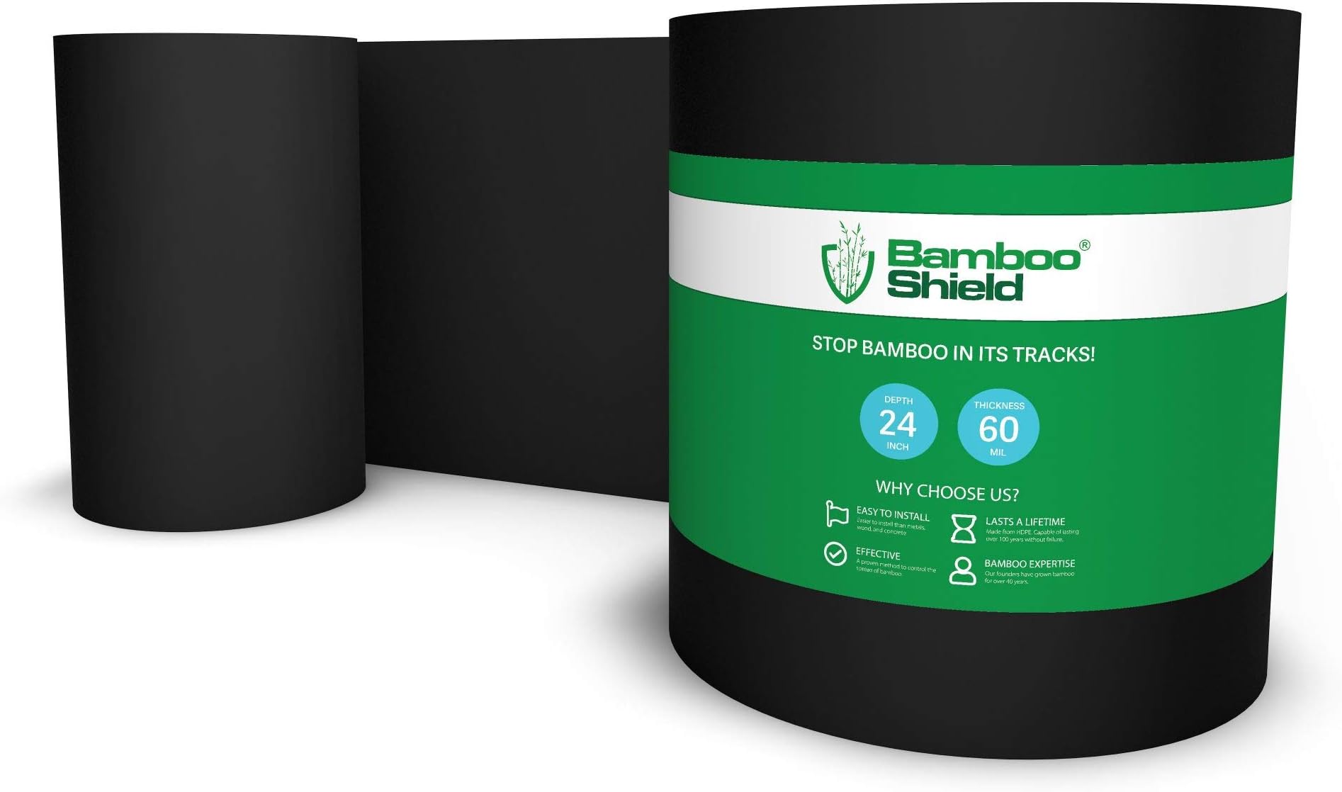 125 feet Long x 24 inch x 60 mil - Bamboo Root Barrier/Water Barrier