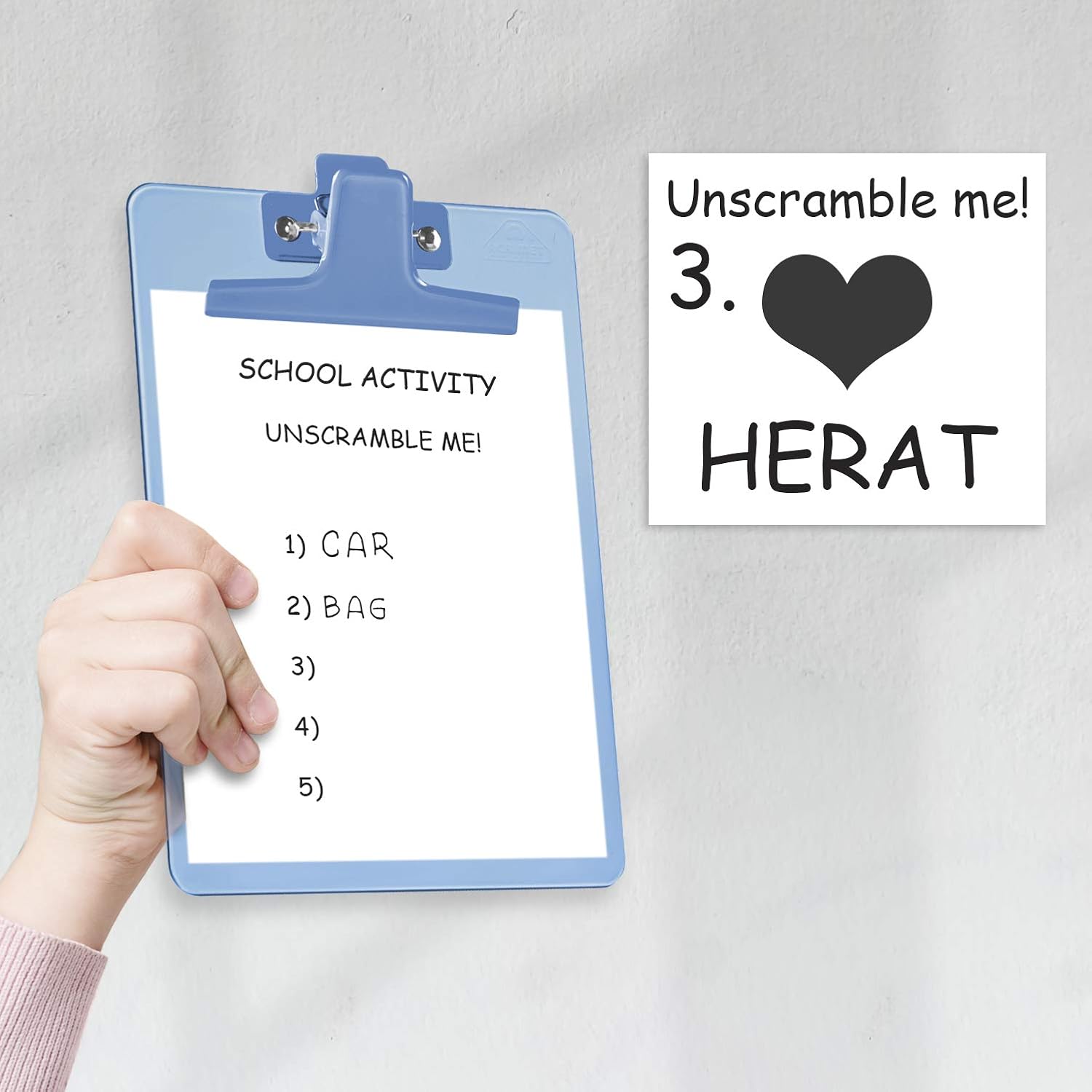 Acrimet Clipboard Memo Size A5 (9 1/4" x 6 1/3") Premium Metal Clip (Plastic) (Blue Color) (6 Pack)