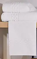 Kit Com 2 Toalhas Banho Teka Profiline Hotel e Pousada 580g/m² Gramatura Fio Duplo Toque Macio e Super Absorção Branca 86x150cm (SUPER LUXO)