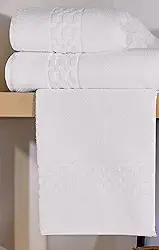 Kit Com 2 Toalhas Banho Teka Profiline Hotel e Pousada 580g/m² Gramatura Fio Duplo Toque Macio e Super Absorção Branca 86x150cm (SUPER LUXO)