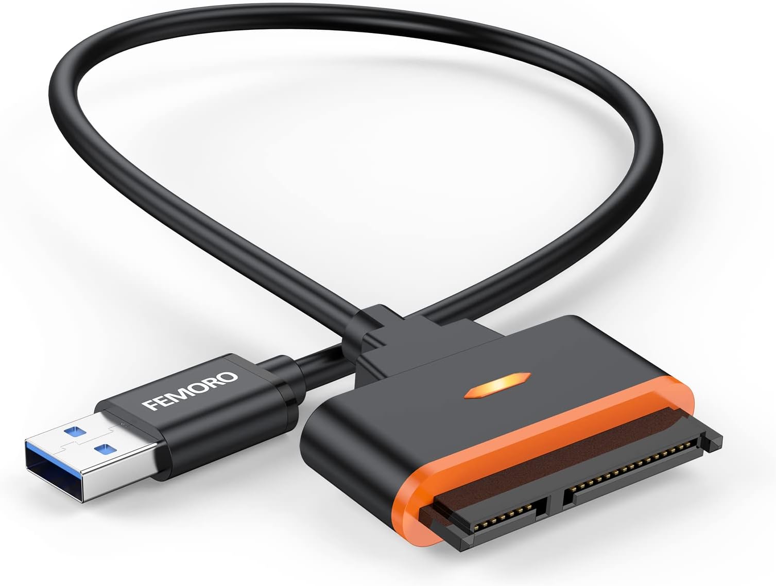FEMORO SATA to USB 3.0 Adapter, SATA III 5Gbps Data Transfer Converter Cable, UASP Support for 2.5 Inch SSD Solid State Drives