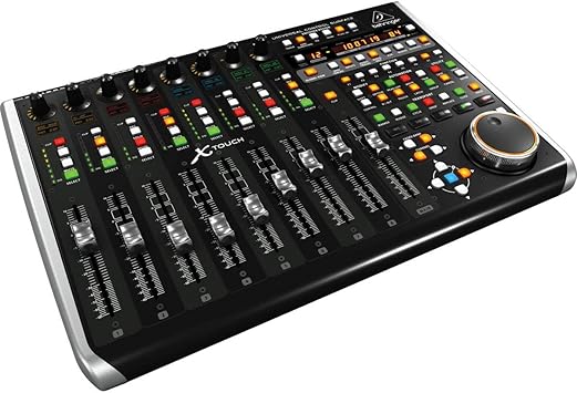 Behringer X-TOUCH Universal Control Surface with 9 Touch-Sensitive Motor Faders, LCD Scribble Strips and Ethernet/USB/MIDI Interface