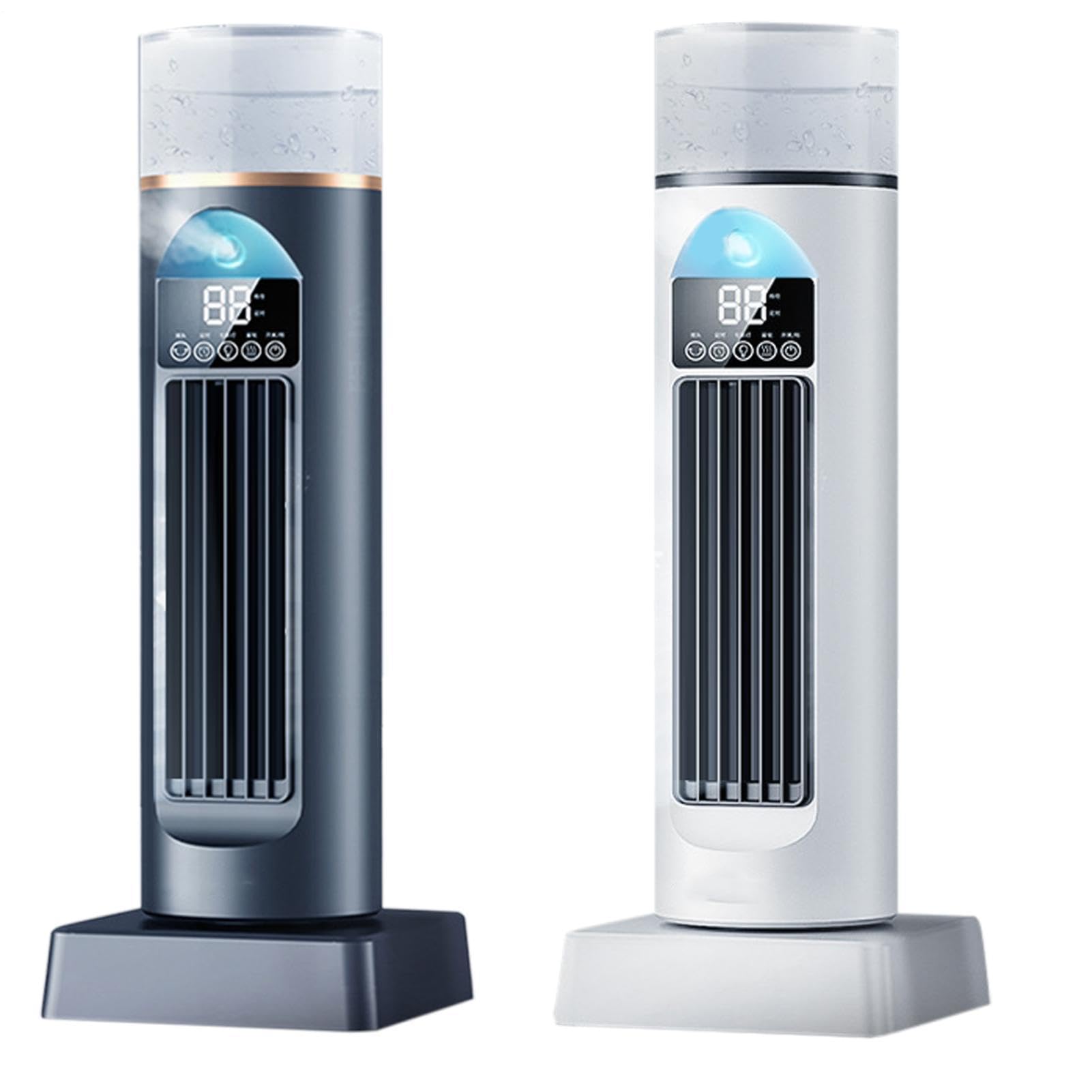 Ventilatore Aria Condizionata Umidificatore Senza Pale a Velocità | Ventilatore Raffreddante, Raffrescatore d'Ambiente Per Soggiorno Casa Ufficio Dormitorio Campeggio Interno Garage
