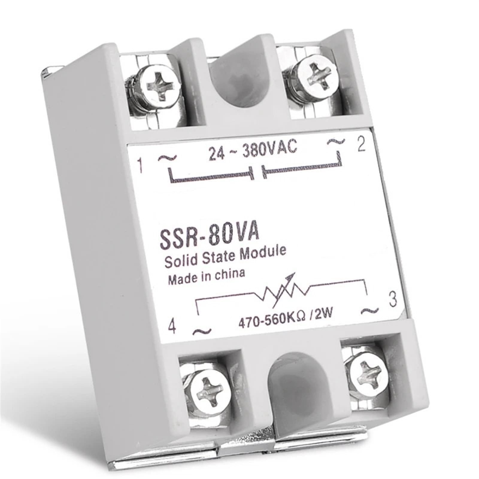 Régulateur de tension monophasé à relais statique isolé SSR 80A sans capot - 7