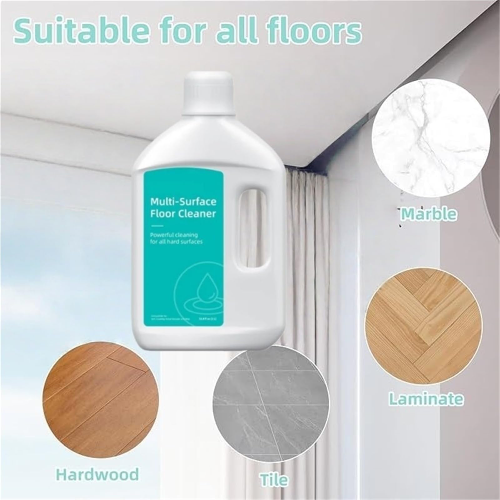 Solución de limpieza de suelos, compatible con Dreame L10/L20/L30/L40/L50/X30/X40/X50, 1000 ml for una limpieza profunda.